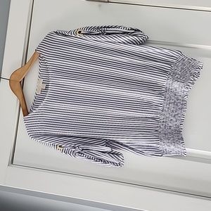 NWOT...Michael Kors black/white striped blouse!